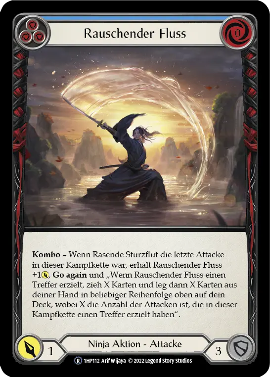 Card: Rushing River (blu)