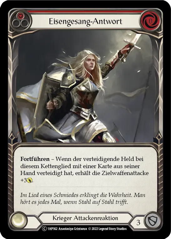 Card: Ironsong Response (red)