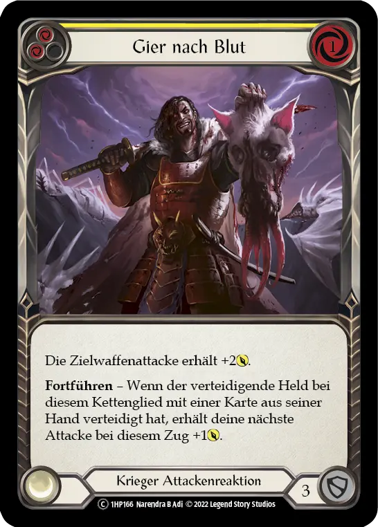 Card: Out for Blood (yel)