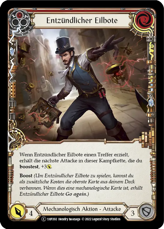 Card: Combustible Courier (red)