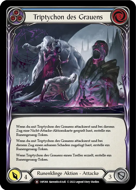 Card: Dread Triptych (blu)