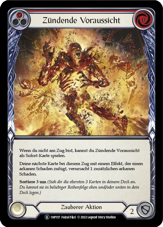 Card: Cindering Foresight (red)