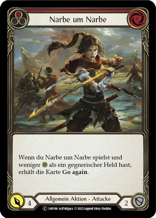 Card: Scar for a Scar (red)