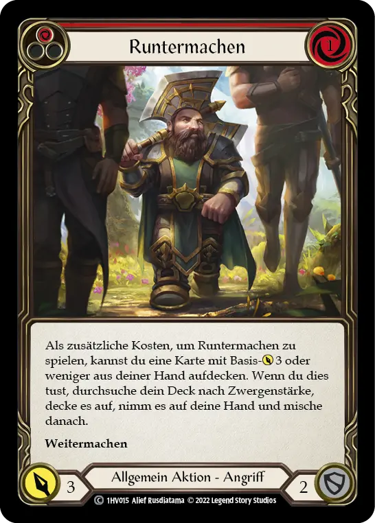 Card: Belittle (red)