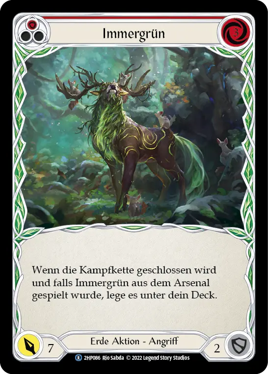 Card: Evergreen (red)