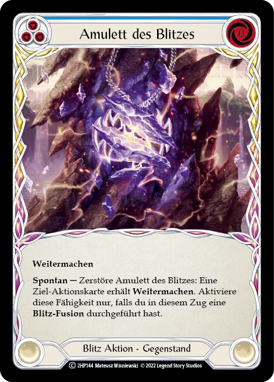 Card: Amulet of Lightning (blu)