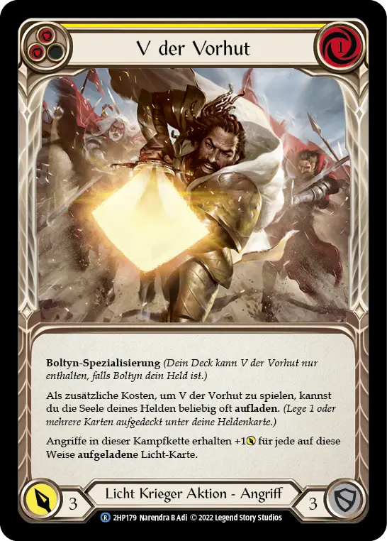 Card: V of the Vanguard (yel)