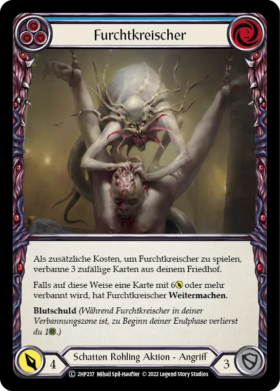Card: Dread Screamer (blu)