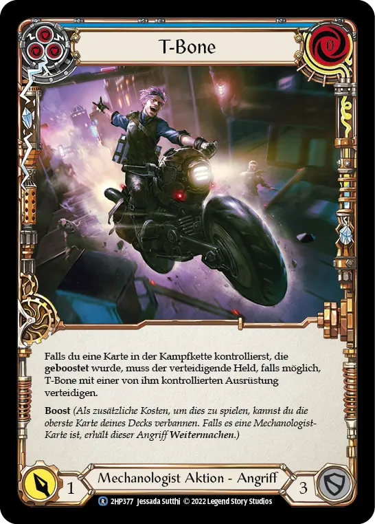 Card: T-Bone (blu)