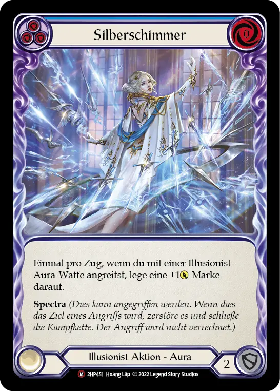 Card: Shimmers of Silver (blu)