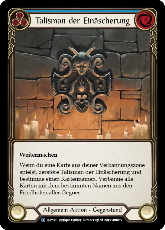 Card: Talisman of Cremation (blu)