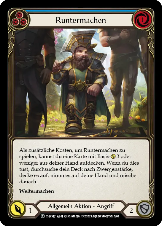 Card: Belittle (blu)