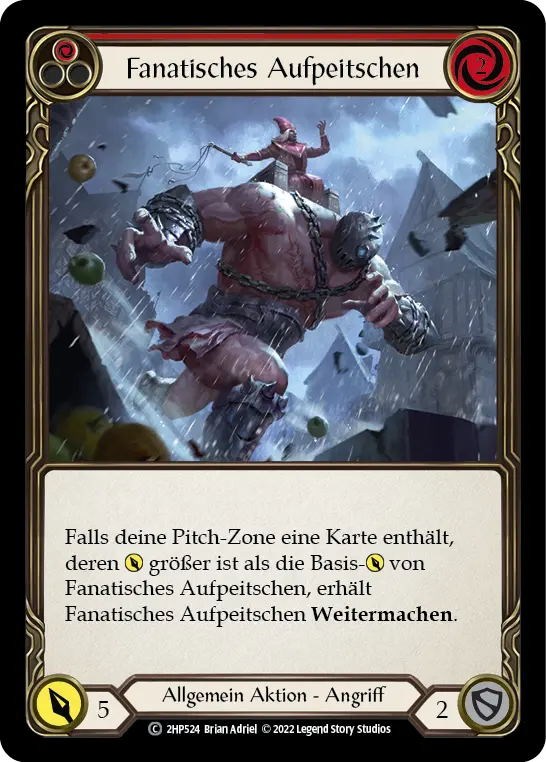 Card: Zealous Belting (red)
