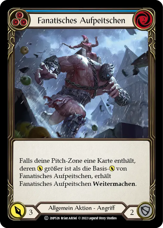 Card: Zealous Belting (blu)