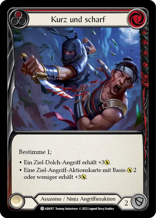 Card: Short and Sharp (red)