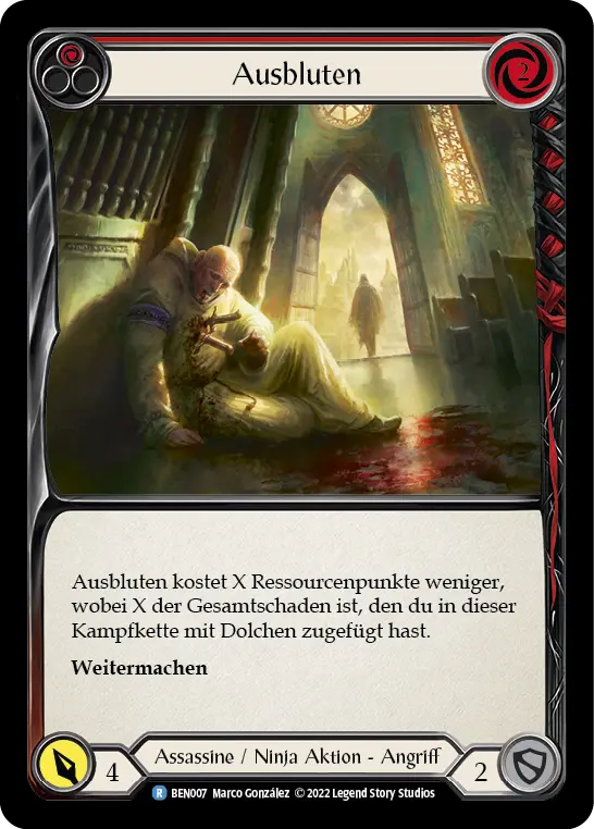 Card: Bleed Out (red)