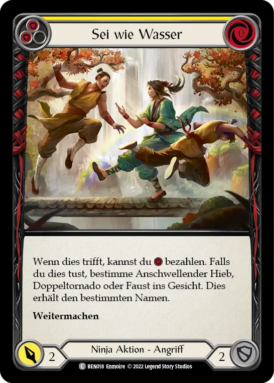 Card: Be Like Water (yel)