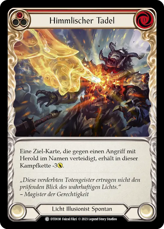 Card: Celestial Reprimand (red)