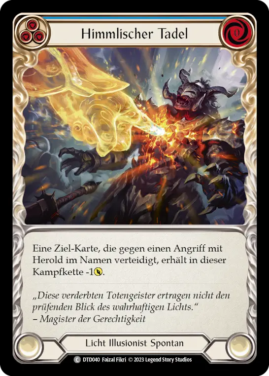 Card: Celestial Reprimand (blu)