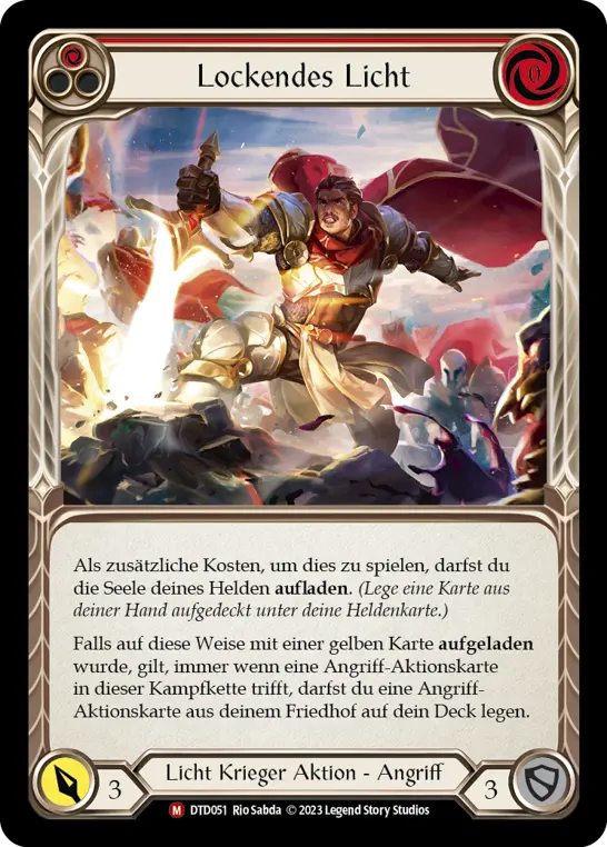 Card: Beckoning Light (red)