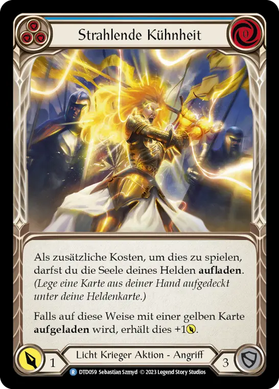 Card: Beaming Bravado (blu)