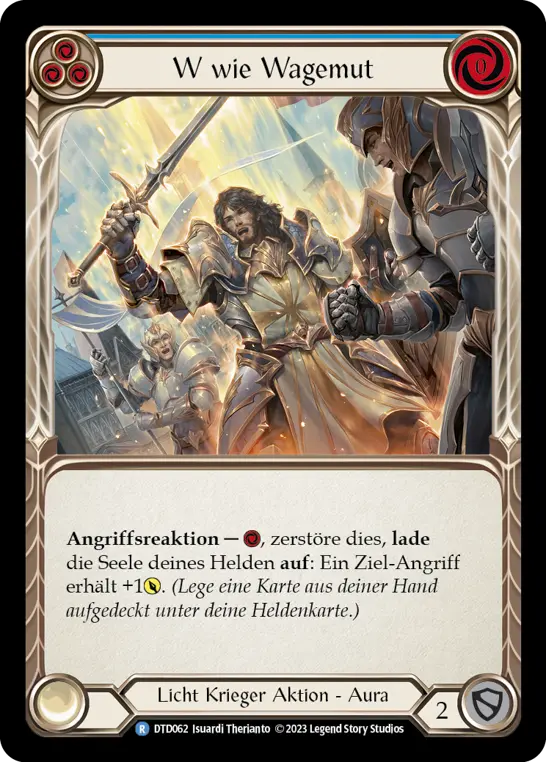 Card: V for Valor (blu)