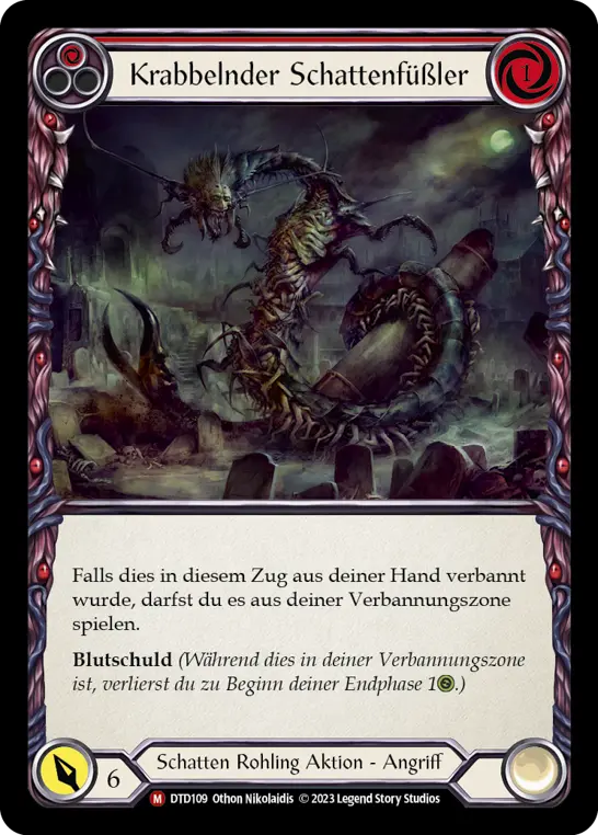 Card: Slithering Shadowpede (red)