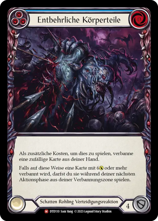 Card: Expendable Limbs (blu)