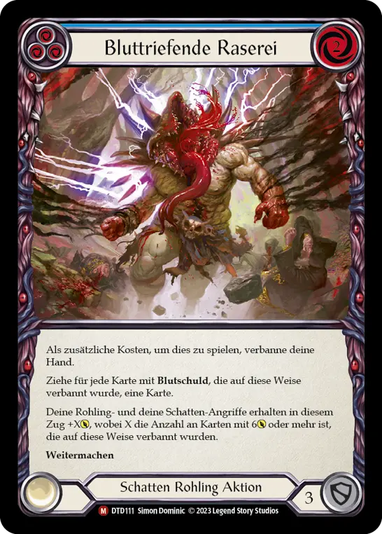 Card: Blood Dripping Frenzy (blu)