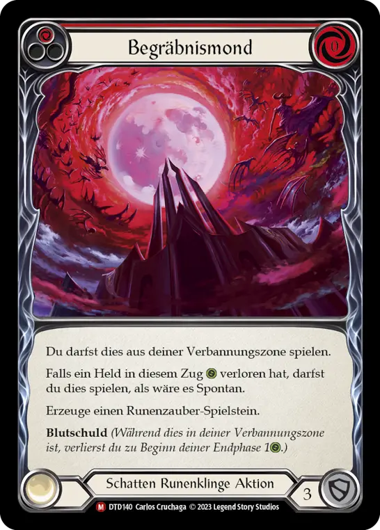Card: Funeral Moon (red)