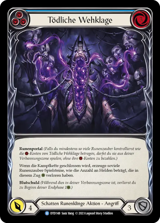 Card: Deathly Wail (blu)