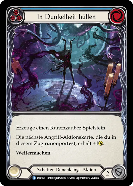 Card: Envelop in Darkness (blu)