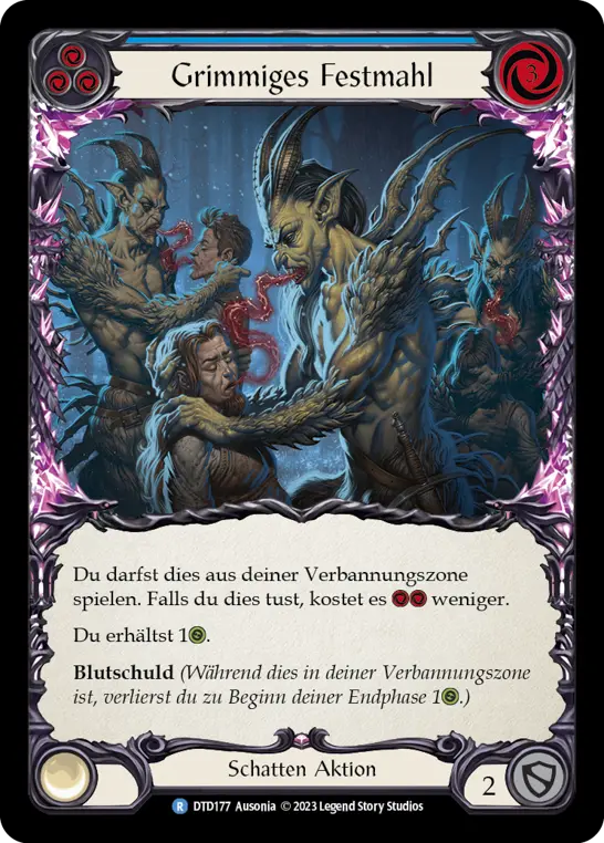 Card: Grim Feast (blu)