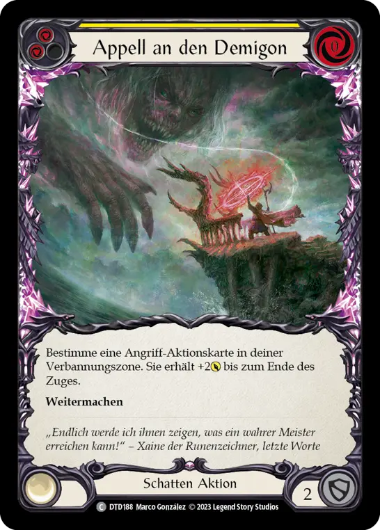 Card: Beseech the Demigon (yel)