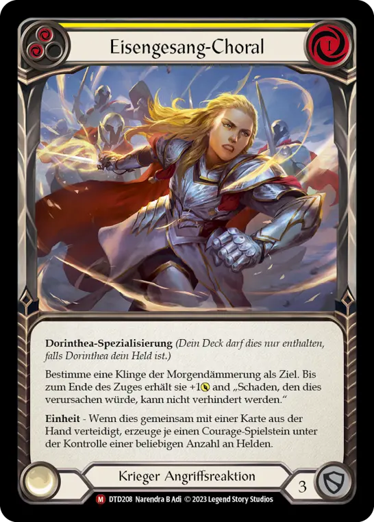 Card: Chorus of Ironsong (yel)