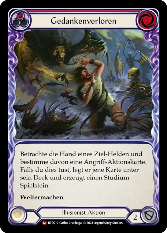 Card: Lost in Thought (red)