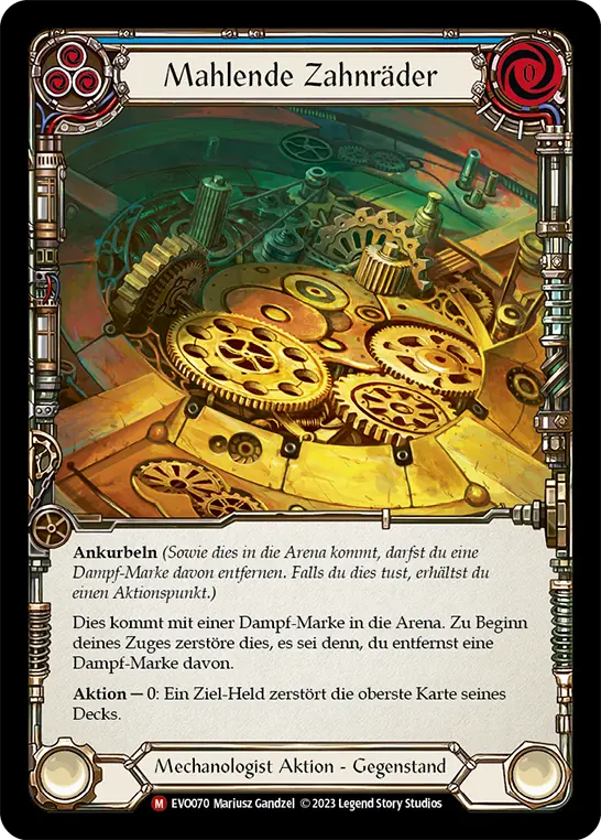 Card: Grinding Gears (blu)