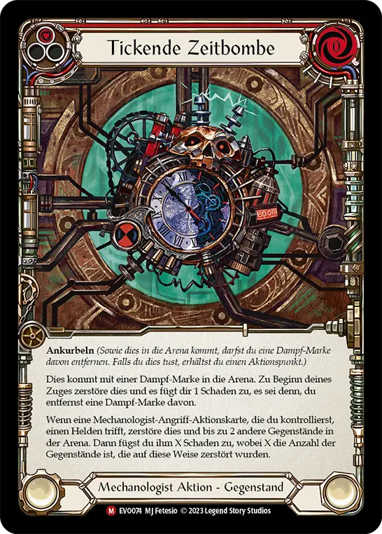 Card: Tick Tock Clock (red)