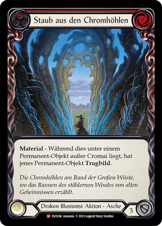 Card: Dust from the Chrome Caverns (red)
