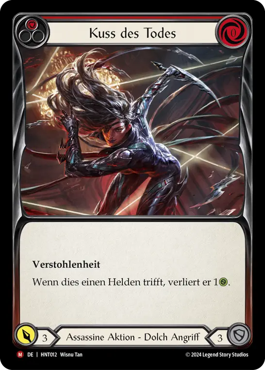 Card: Kiss of Death (red)