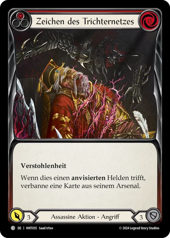 Card: Mark of the Funnel Web (red)