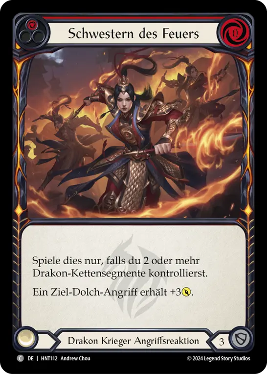 Card: Sisters of Fire (red)