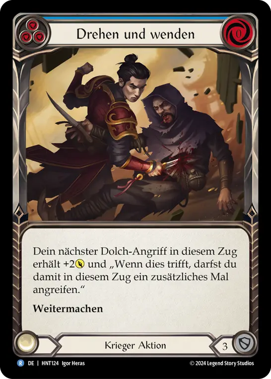 Card: Twist and Turn (blu)