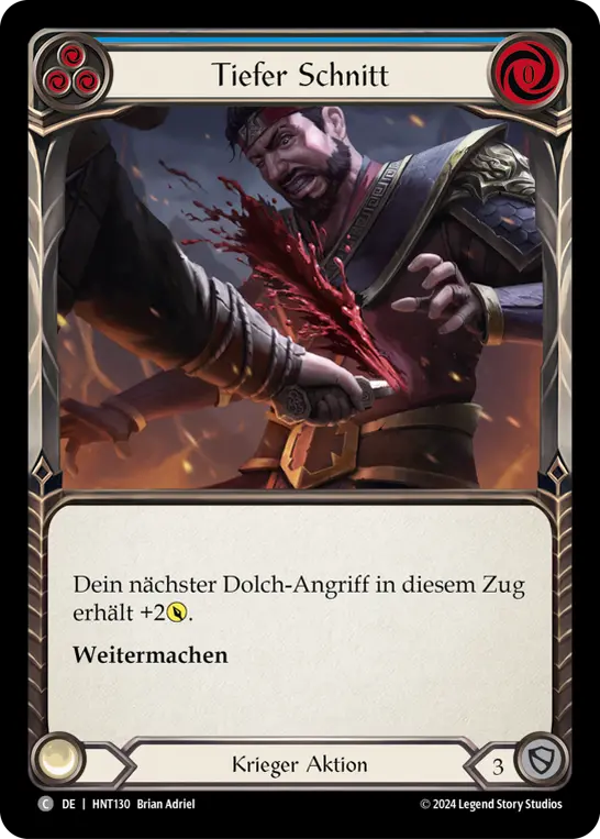 Card: Cut Deep (blu)