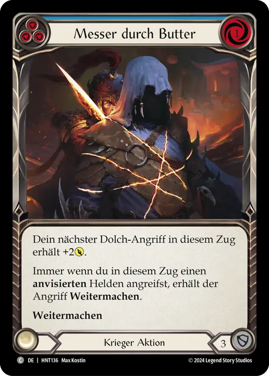 Card: Knife through Butter (blu)