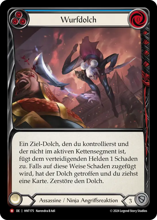 Card: Throw Dagger (blu)
