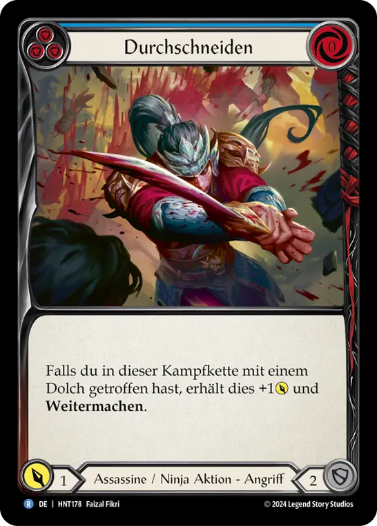 Card: Cut Through (blu)