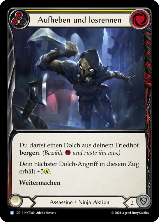 Card: Up Sticks and Run (yel)