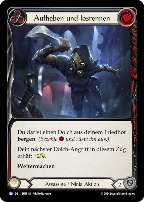 Card: Up Sticks and Run (blu)