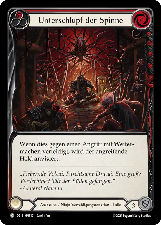 Card: Lair of the Spider (red)